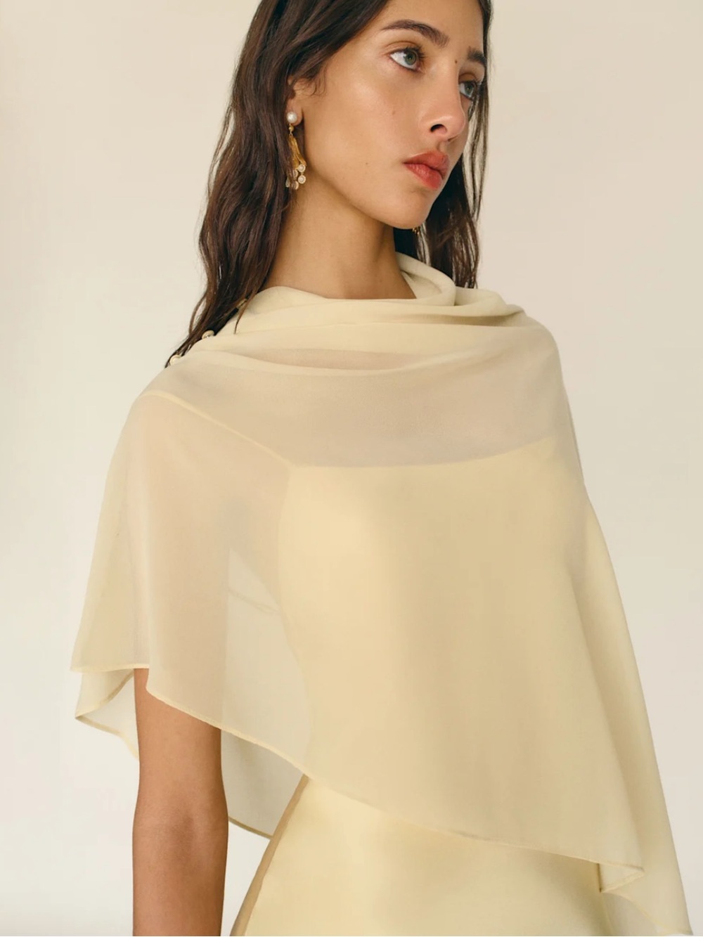 Reformation Lilibeth Silk Dress | Blonde | Medium - Picture 4 of 6